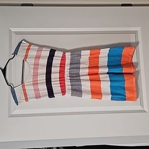 Striped boat neck dress